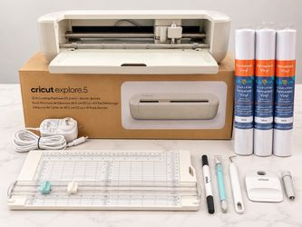 Cricut Explore 5 Cutting Machine + Accessories Bundle – LIKE NEW!