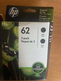 HP 62 Black Ink Cartridges 2-Pack