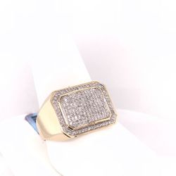 Gold Diamond Ring 10K New