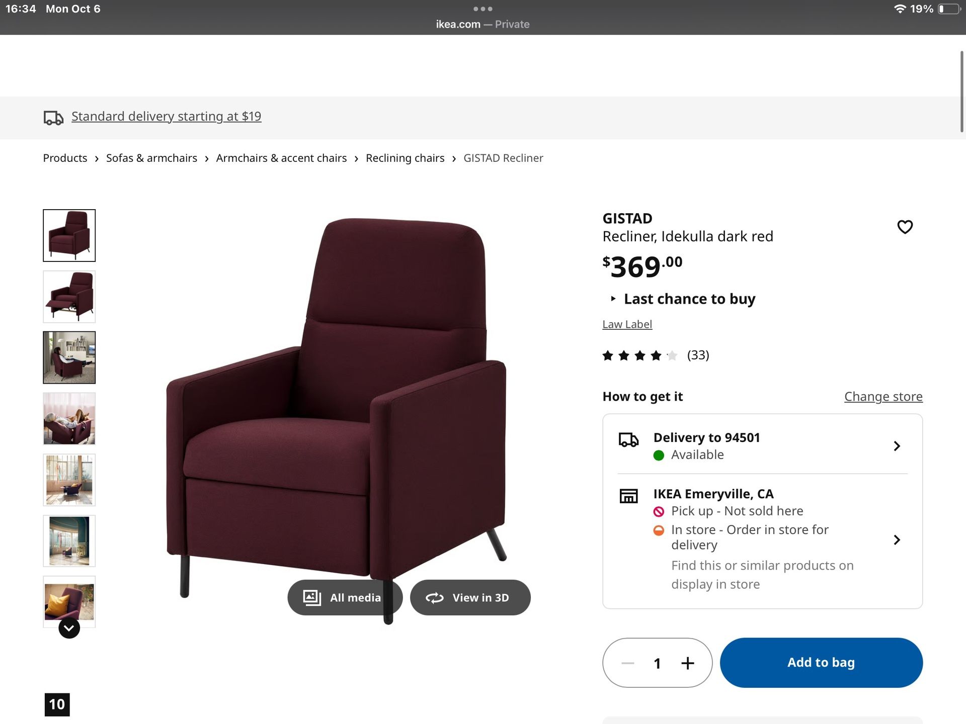 reclining chair