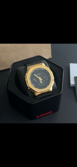 G-SHOCK CasiOak Gold Metal Bezel Watch
