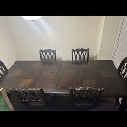 Wooden Table & Chairs For Sale 