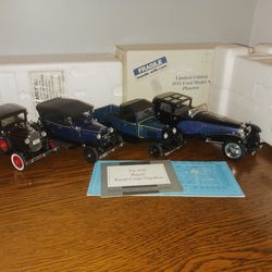 3 Danbury and 1 Franklin Mint Diecast cars (Make offer for all)