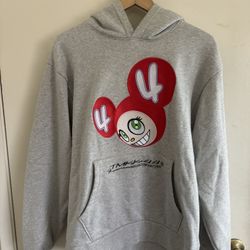 +44 Takashi Murakami Lewis Hamilton F1 Las Vegas Grey Hoodie Size Medium