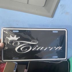 Tiarra license plate tag great for car shows