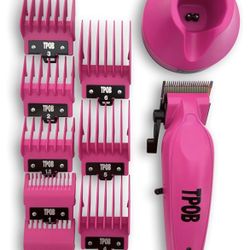 Psycho Zero Gapped T-Blade Trimmer Cordless Rechargeable Edgers Clippers (X Clipper Pink with Stand)