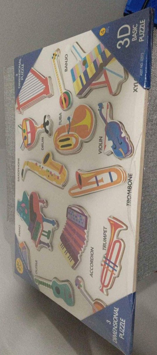 3D Baisc Puzzle Natural Wood Learning Toy