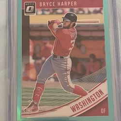 2018 Donruss Optic Aqua #157 Bryce Harper SP #/299 - Washington Nationals