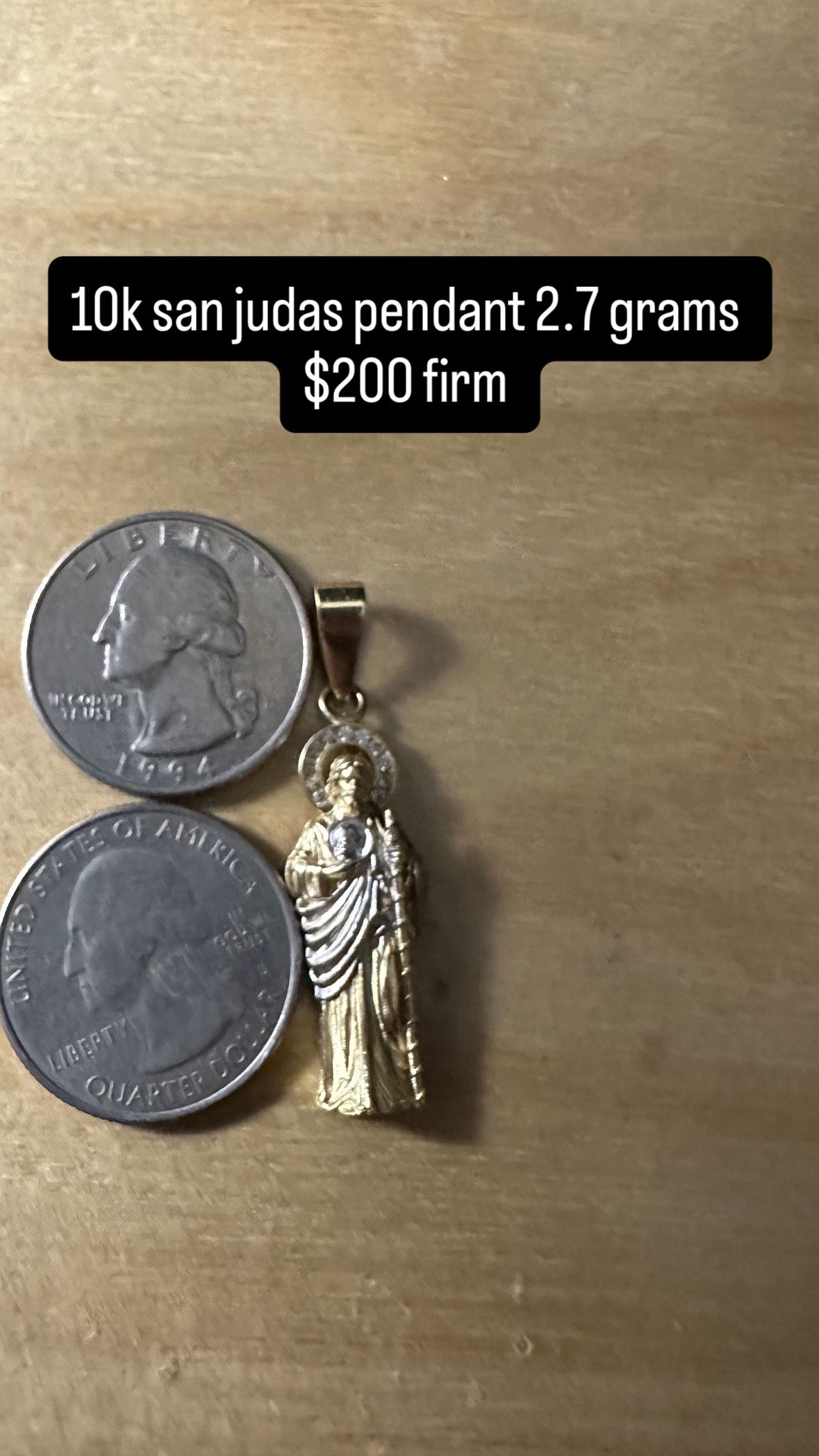 10k San Judas Pendant