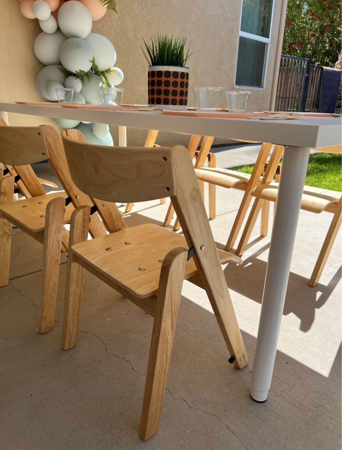 Pack Of 4 Wooden Children’s Chairs