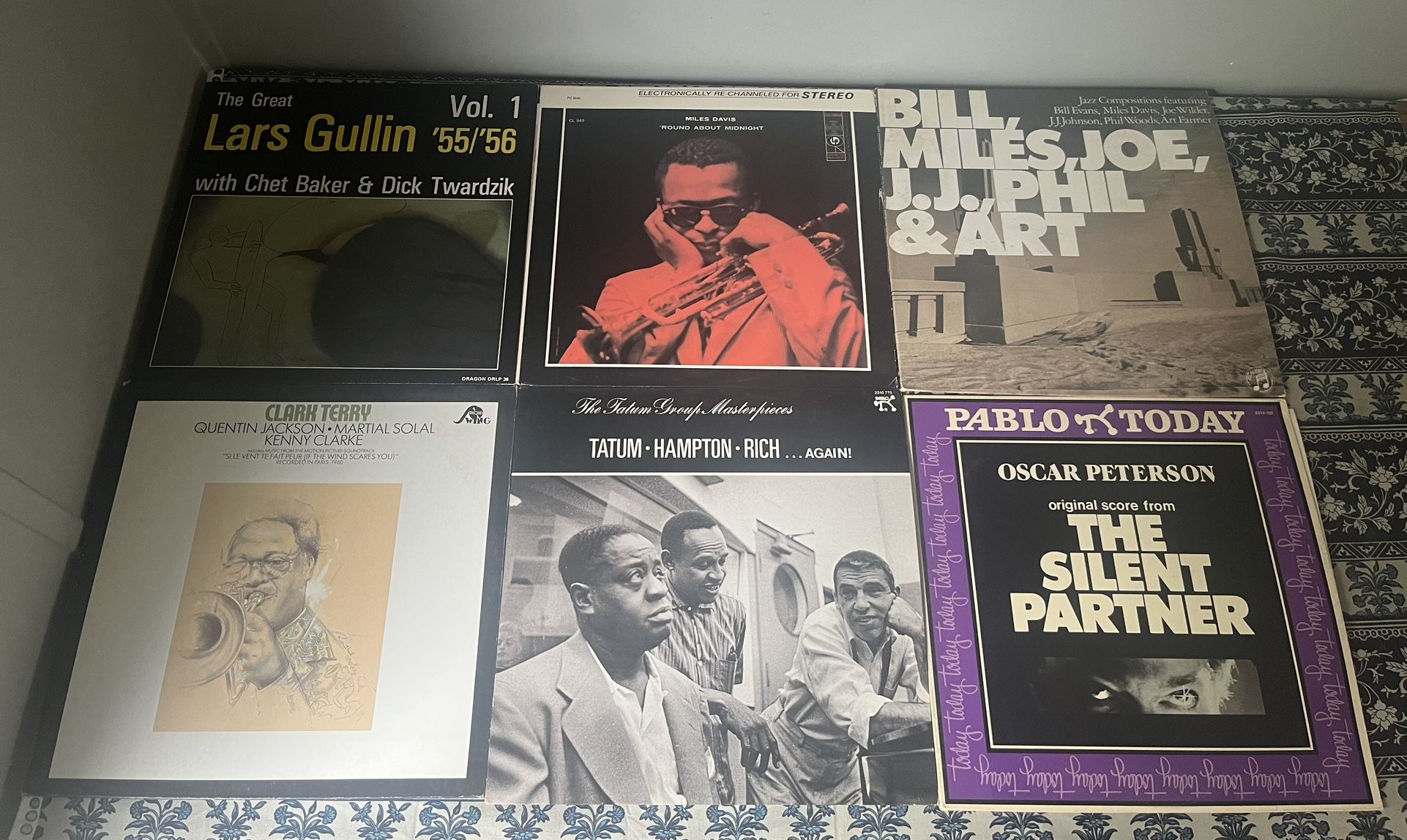 Miles Davis, Bill Evans, Chet Baker, Art Tatum Jazz vinyl records