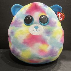 TY SQUISHY BOOS NAMED “HOPE” -  LARGE 13 INCH!  Tag Is Bent