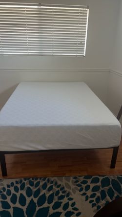 Full bed frame and mattress