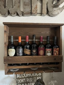 7-Bottle Reclaimed Wood Wine Rack