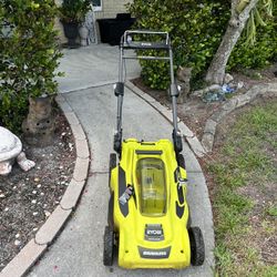 Working Ryobi Battery Operated Lawnmower No Battery No Charger Available