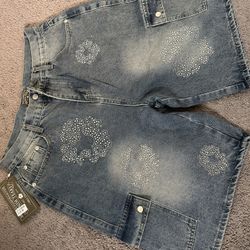 Blue Denim Tear Jorts