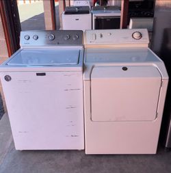 White Maytag Washer And Electric Dryer