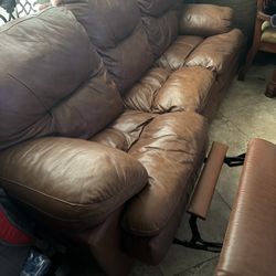 Brown Leather Couch
