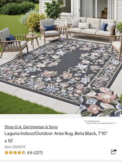 Gorgeous Floral Laguna Indoor/Outdoor Rug