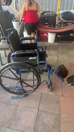Wheelchair, black and blue