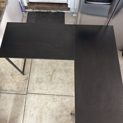 Black L-shaped Corner Student Desk