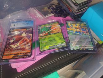 Tub of collectible cards slabs and binders for sale