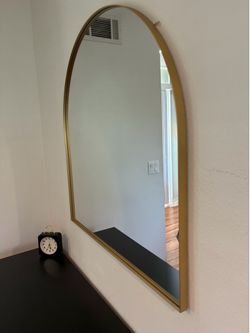 Large Arch Wall Mirror Gold Frame