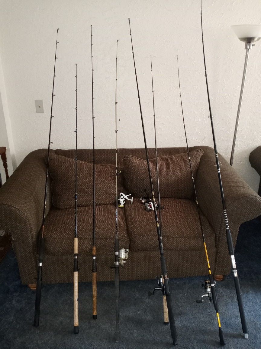 Fishing poles and reels