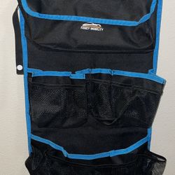 NWOT Fancy Mobility Black and Blue Backseat Car Organizer