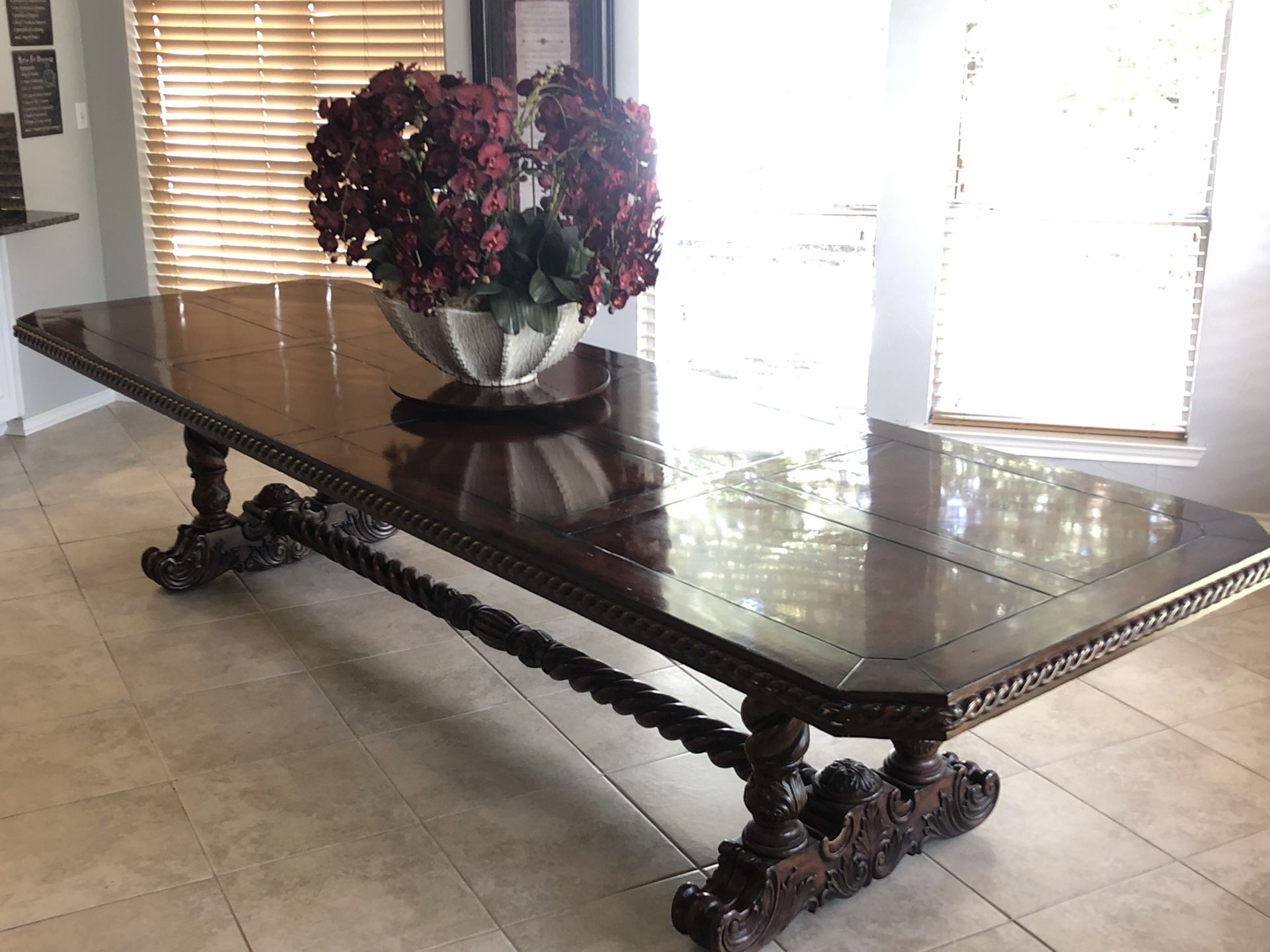 10-12 Seated Formal dining room table