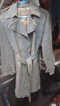 Vintage mid length denim coat