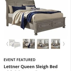 Ashley Letter Queen Bed With Two Storage Drawers 