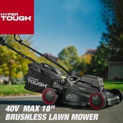 40V 18-inch Battery Powered Brushless Push Mower Kit with Fast Charger