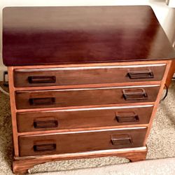 Solid Cherry Wood No Veneer Jewelry Chest / Small Dresser