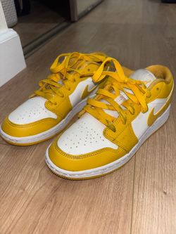 Nike Air Jordan 1 Low Yellow White Sneakers