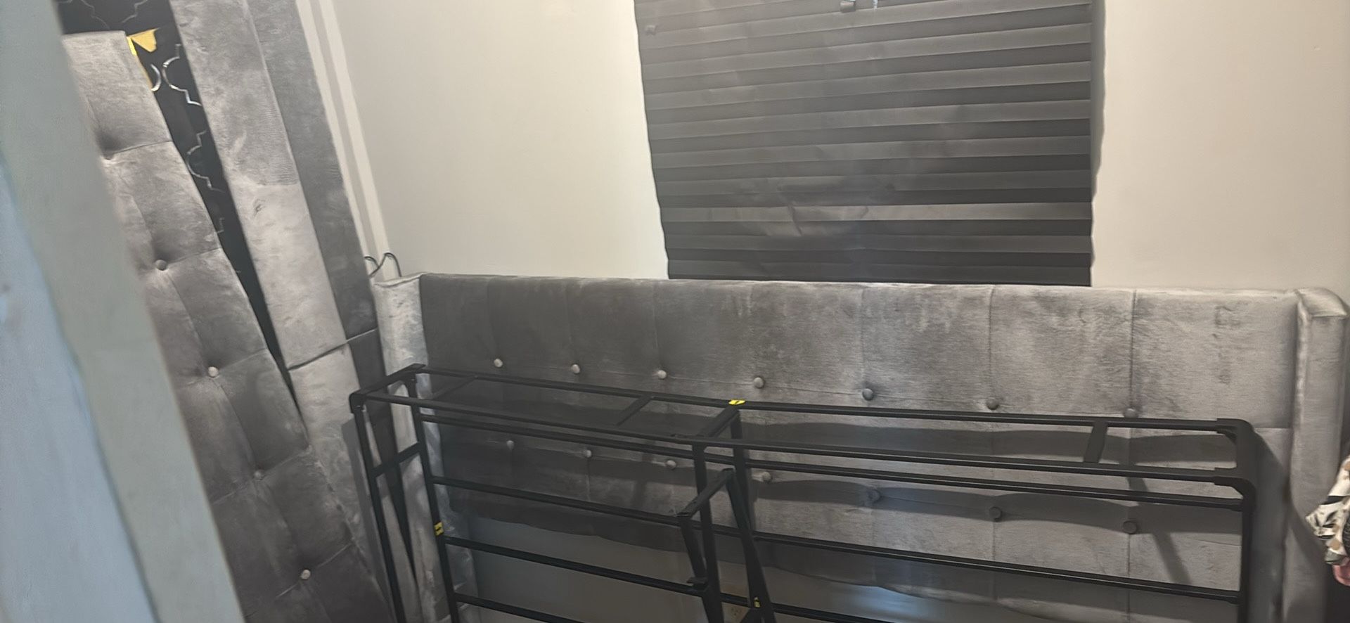 Grey king size bed