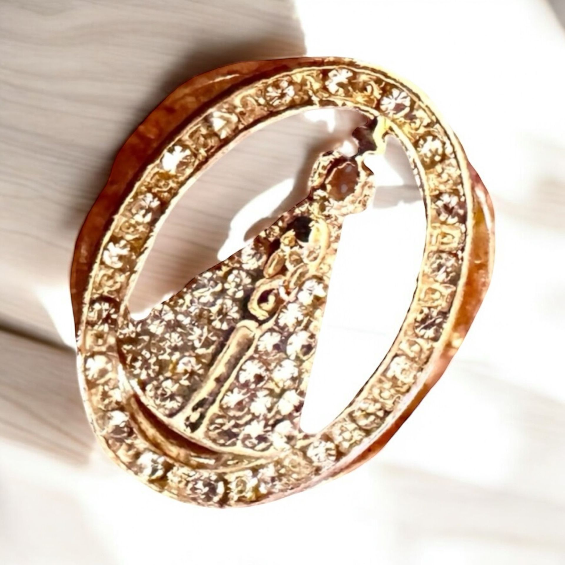 Lady of Aparecida, The patron Saint of Brazil Ring 6.5 approx EUC