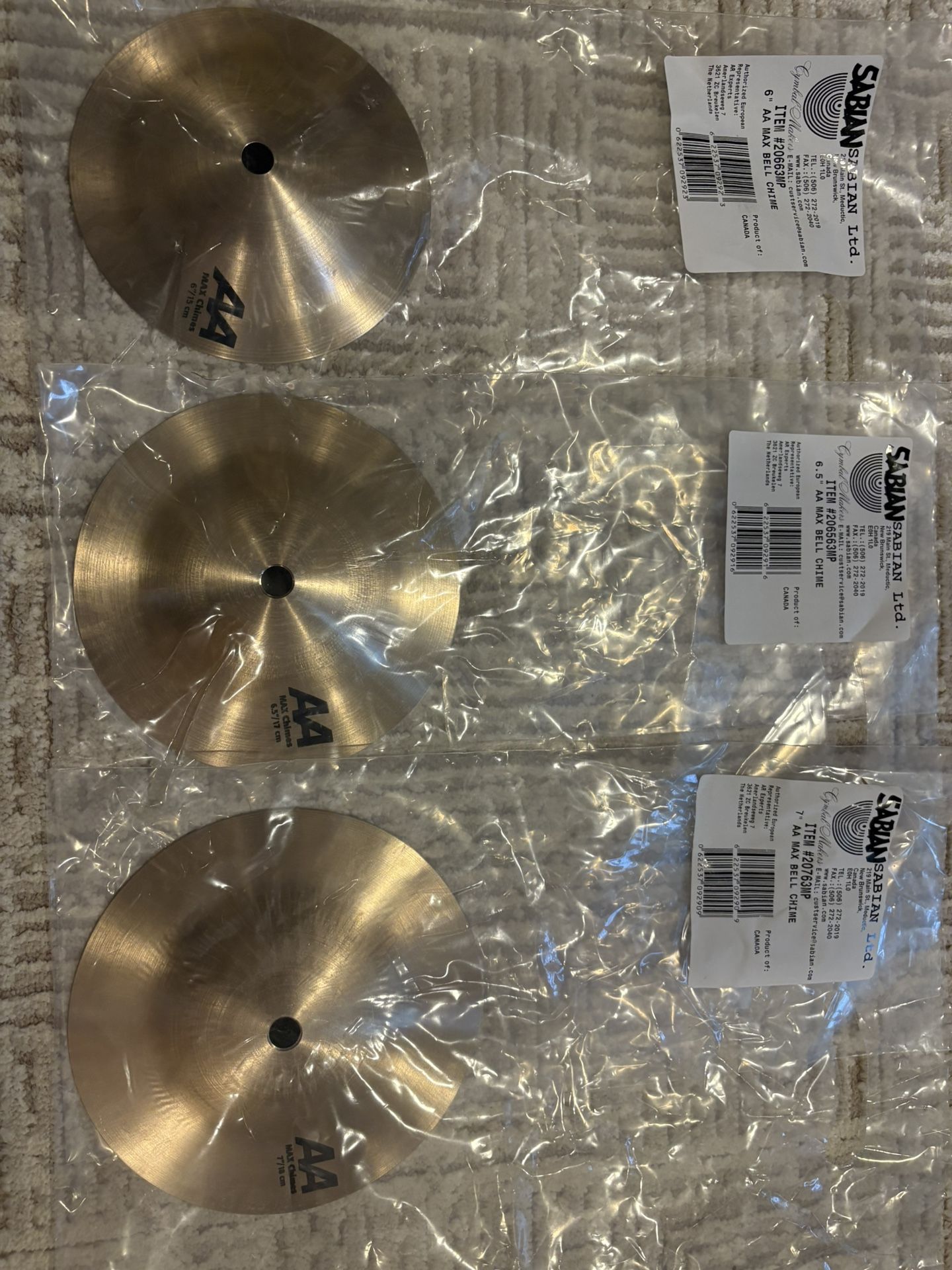 Sabian AA MAX Mike Portnoy Bell Chime Cymbal Set