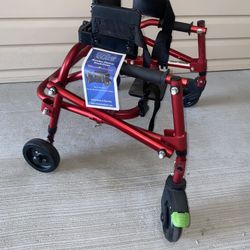 Klip- Lightweight Posterior Rollator Walker/Gait Trainer 4 Wheel - Lightweight Posterior Walker for Toddlers, Kids, Teens with Special Needs (X-Small 