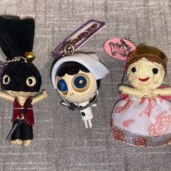 Watchover Voodoo and Varua Zombie Doll Keychain Lot - Bandit, Fairy, Nurse