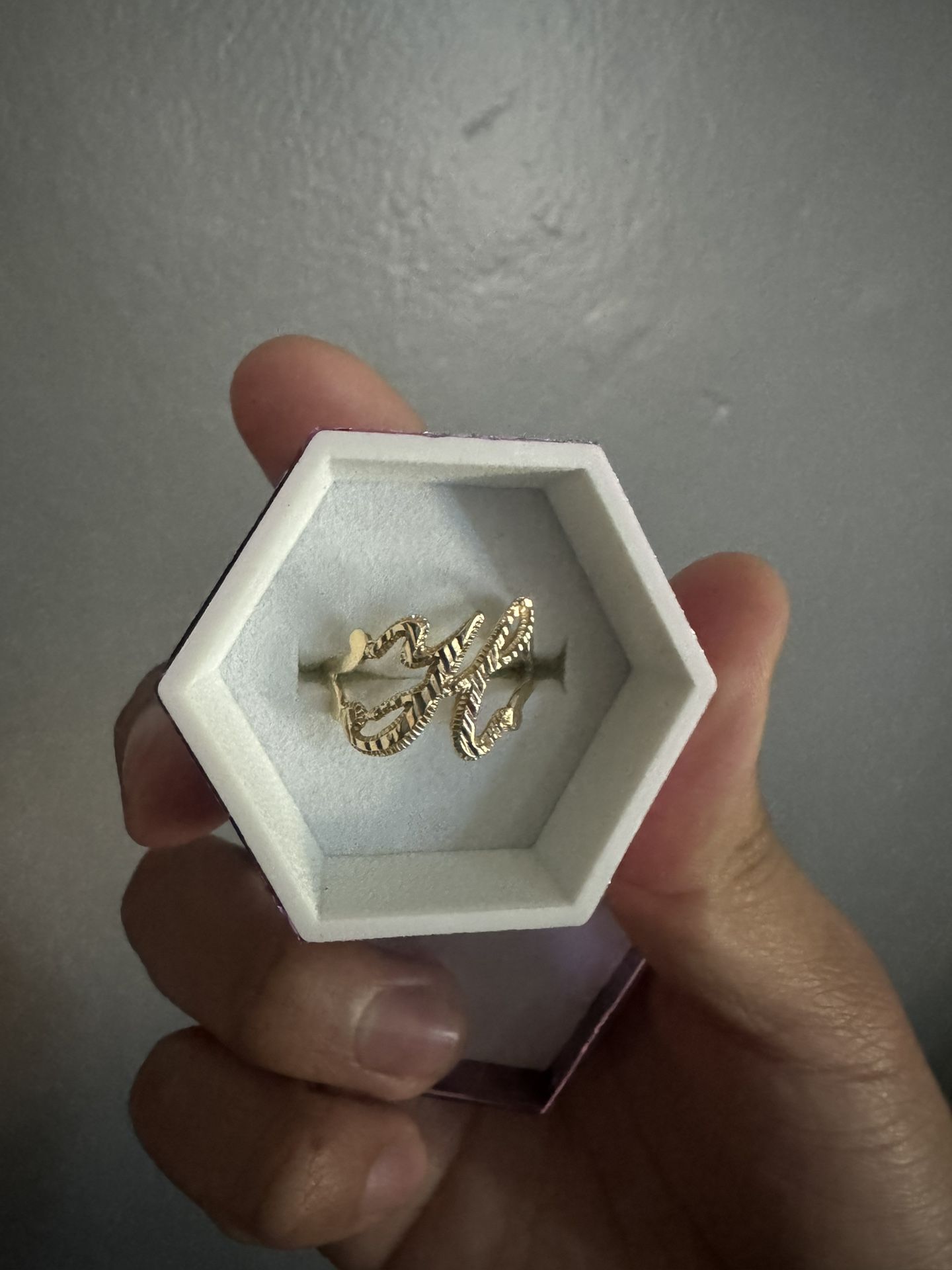 14k Initial Ring