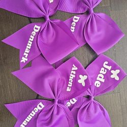 Soccer team hair bows