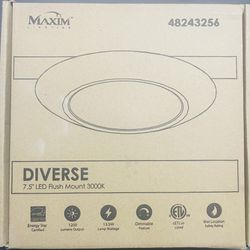 LED Flush Mount Ceiling Light Fixture 7.5in