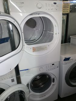Frigidaire 27in. Front load washer and electric dryer set well cleaned, working perfectly with 4 months warranty