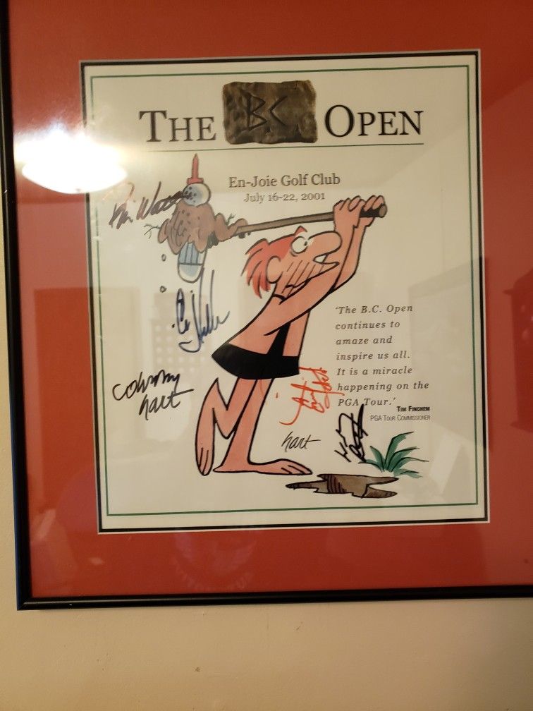 Bc Open Signed By Johnny hart And Other Golfers