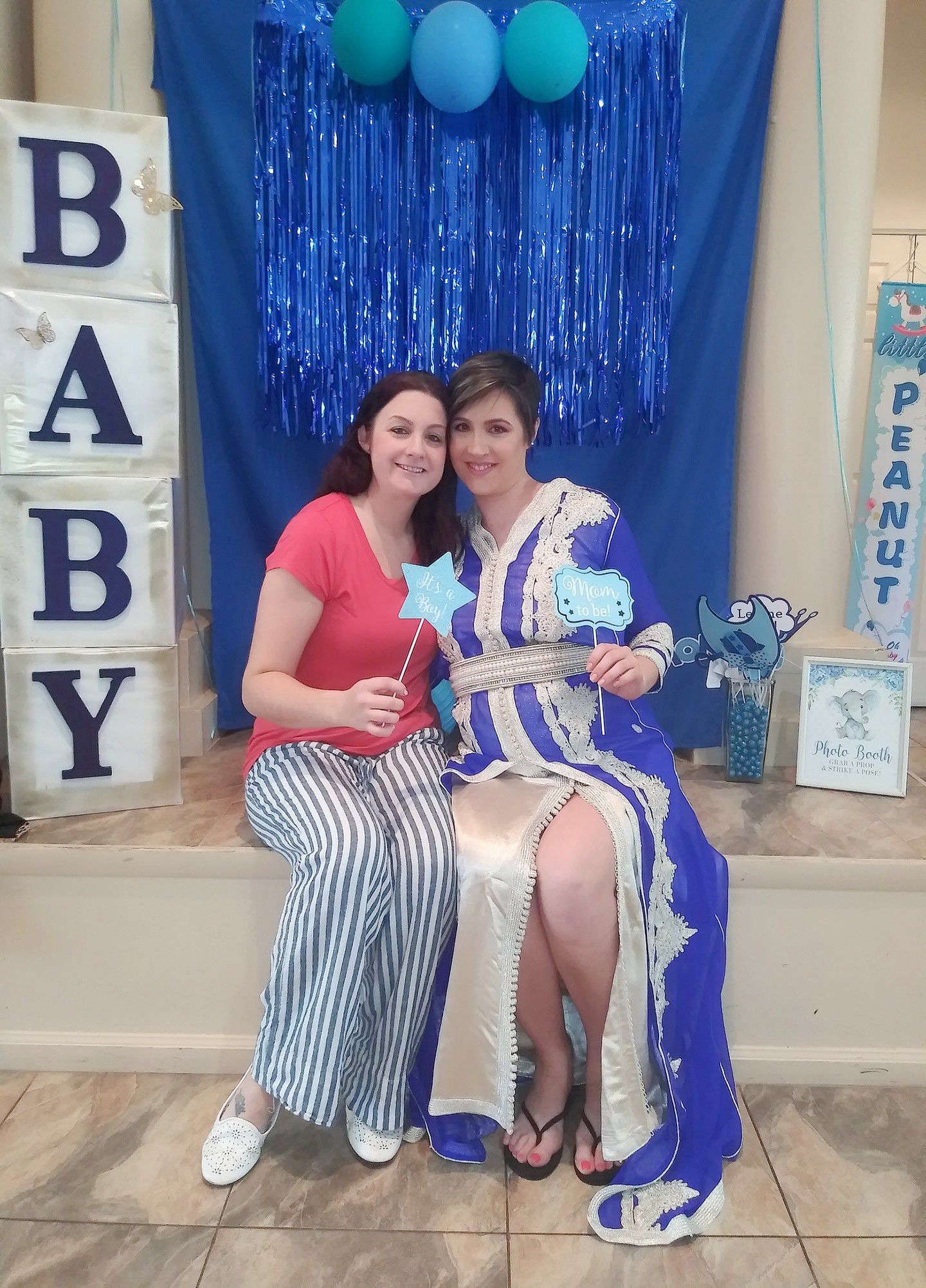 Photo booth backdrop and accessories baby shower baby boy
