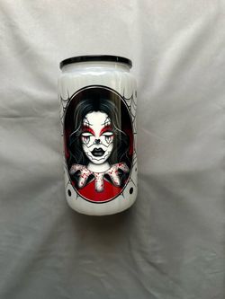 Spooky Girl 16oz Glass Cup