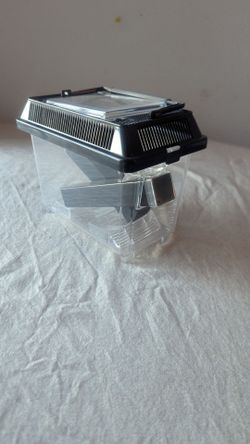 Imagitarium Small Clear Plastic Cricket Cage with Black Ventilated Lid, Single Tier