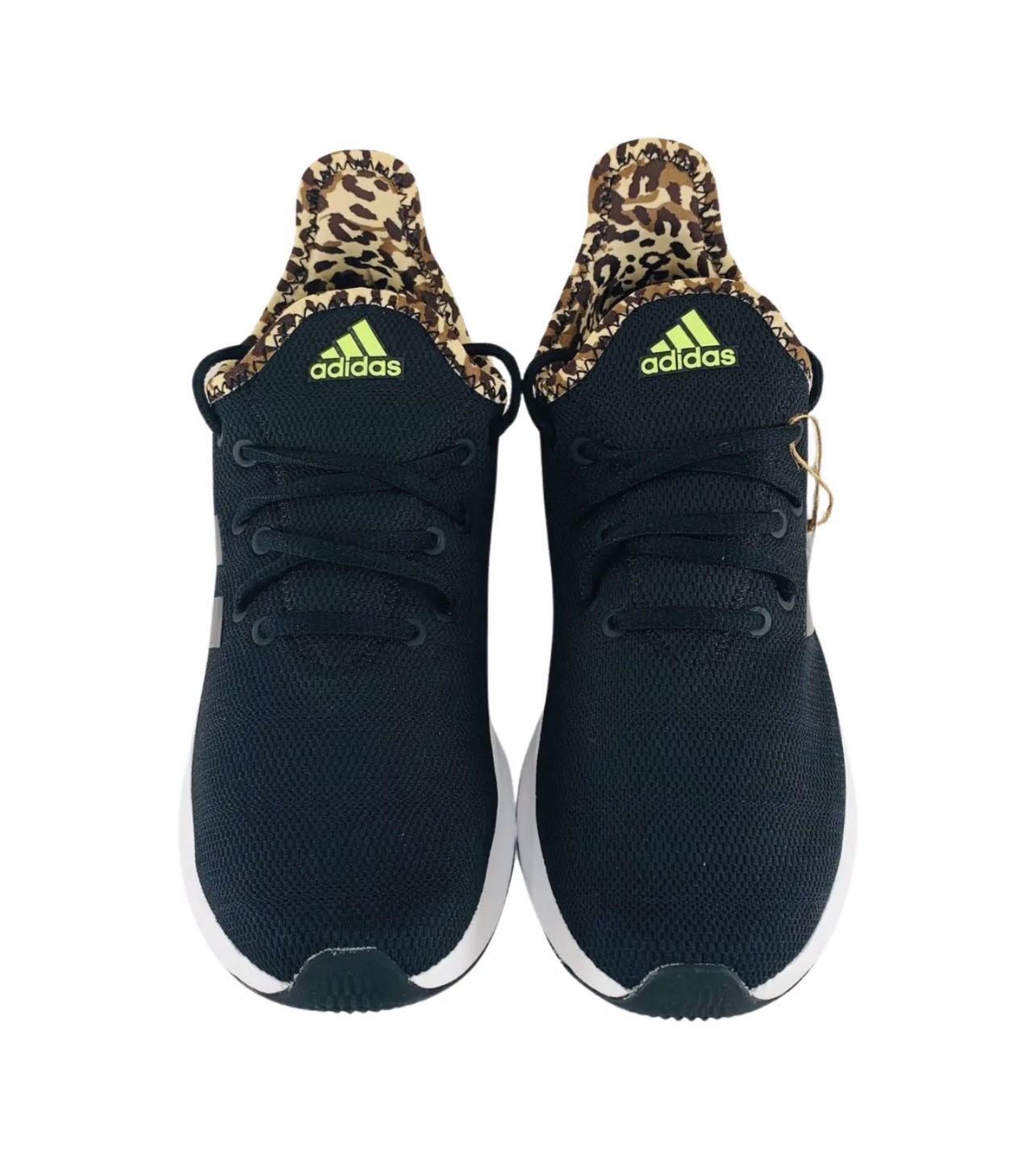 Adidas Cloudfoam Pure Black Leopard Sneakers Women's Sizes 10 New Shoes IG3150