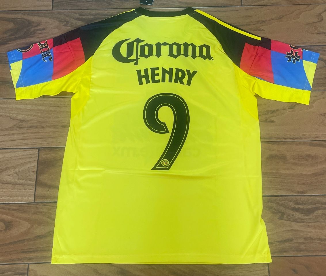 Club America Aguilas Henry Large Amarilla Camisa Playera Jersey